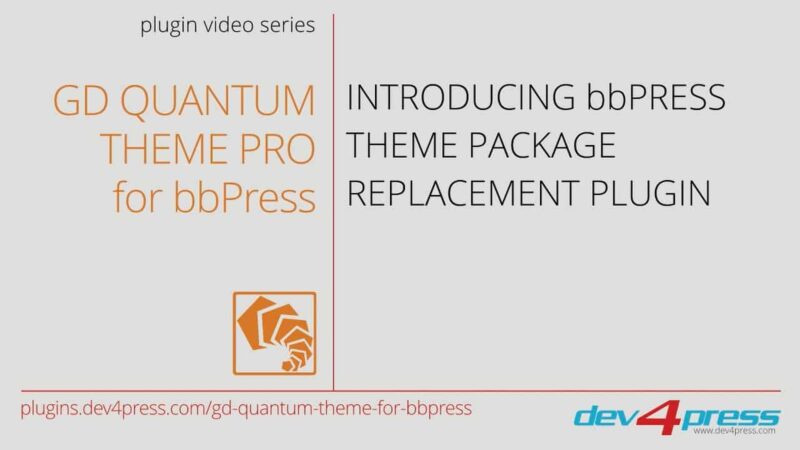 Dev4Press GD Quantum Theme Pro For BbPress V2.5.2