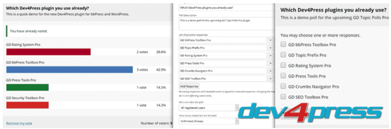 Dev4Press GD Topic Polls Pro For BbPress V3.3.2